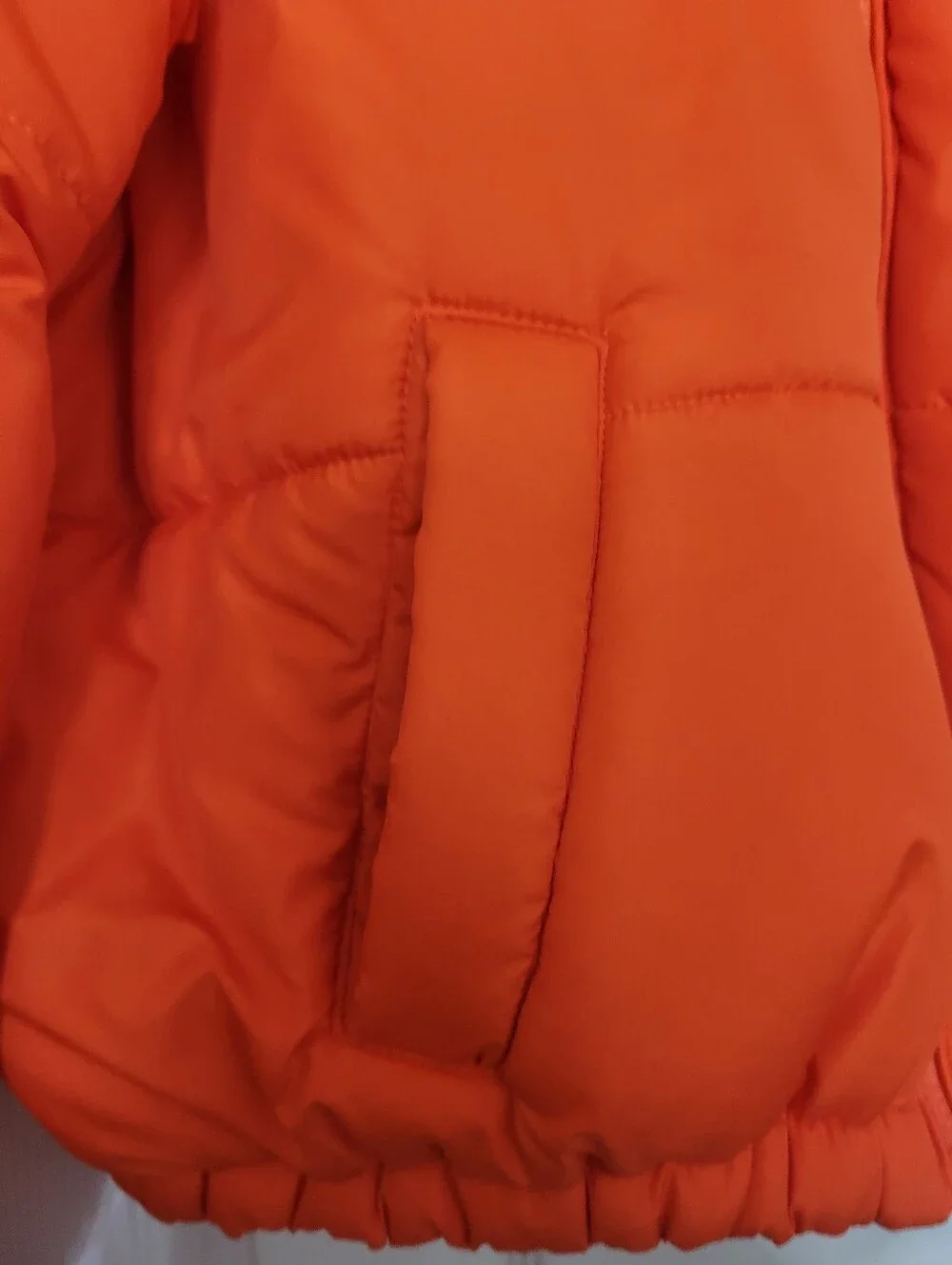 EUC Bright Orange Quilted Puffer Jacket